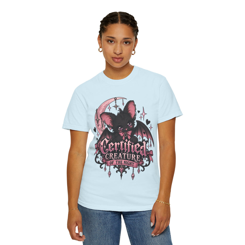 Certified Creature of the Night T-Shirt — Goth Bat Graphic Tee