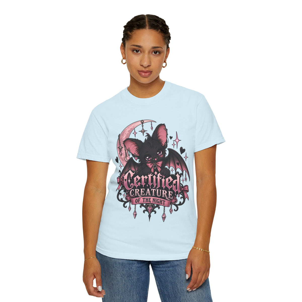 Certified Creature of the Night T-Shirt — Goth Bat Graphic Tee