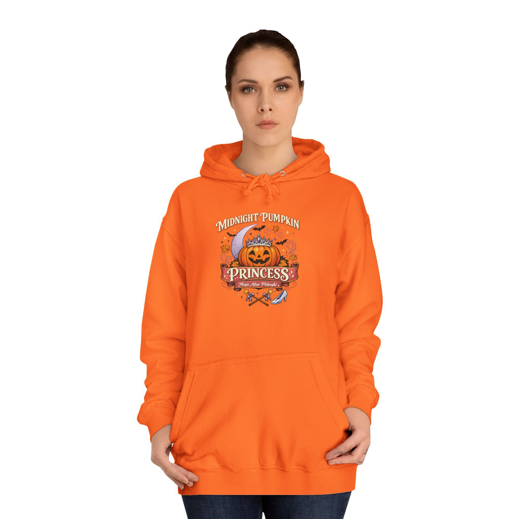 Pumpkin Princess College Hoodie — Fall Halloween Cute Graphic Hoodie
