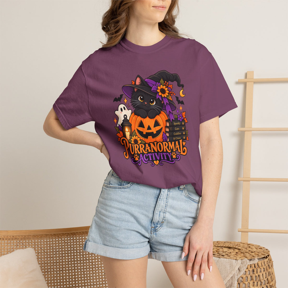 Purranormal Activity Halloween Cat T-Shirt