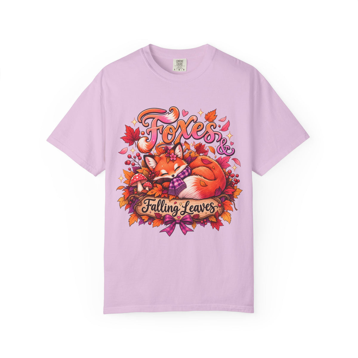 Foxes & Falling Leaves T-Shirt — Cozy Autumn Fox Graphic Tee