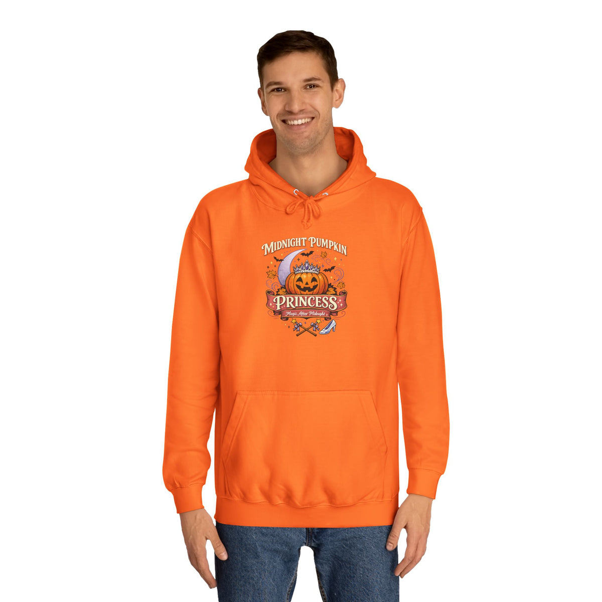 Pumpkin Princess College Hoodie — Fall Halloween Cute Graphic Hoodie
