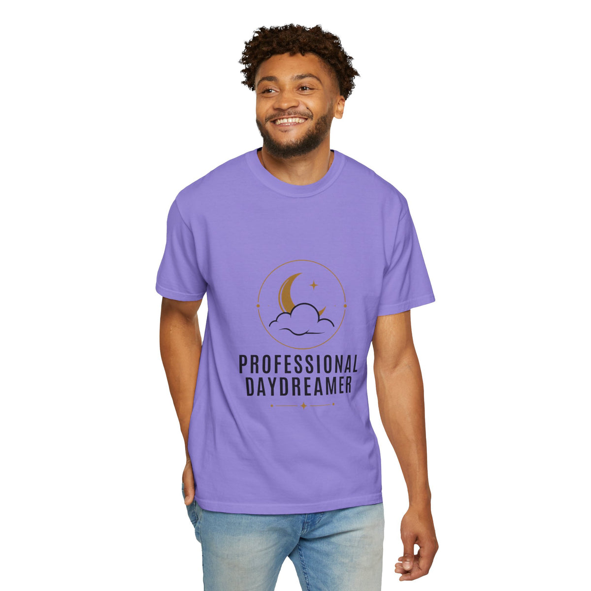 Professional Daydreamer T-Shirt — Moon & Cloud Graphic Tee