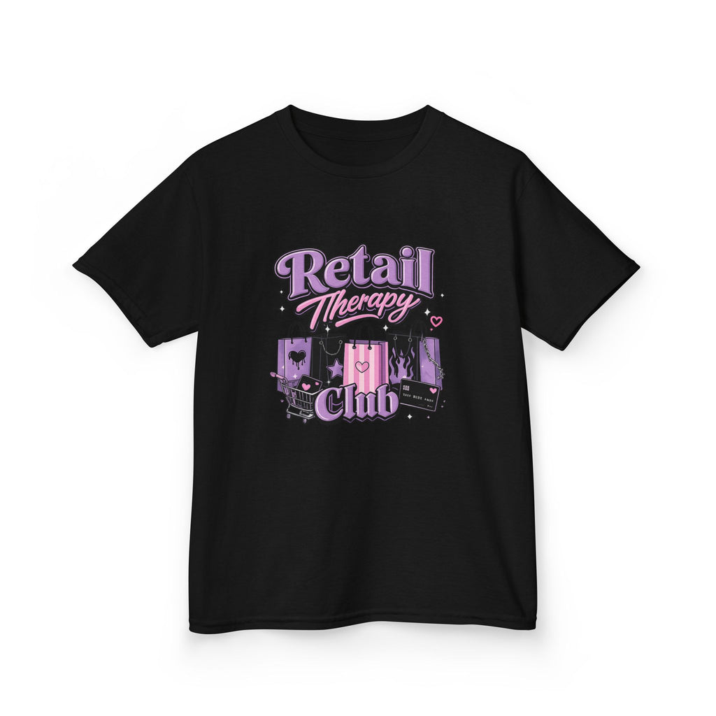 Kids Tee — "Retail Therapy Club" Cute Shopping Shirt