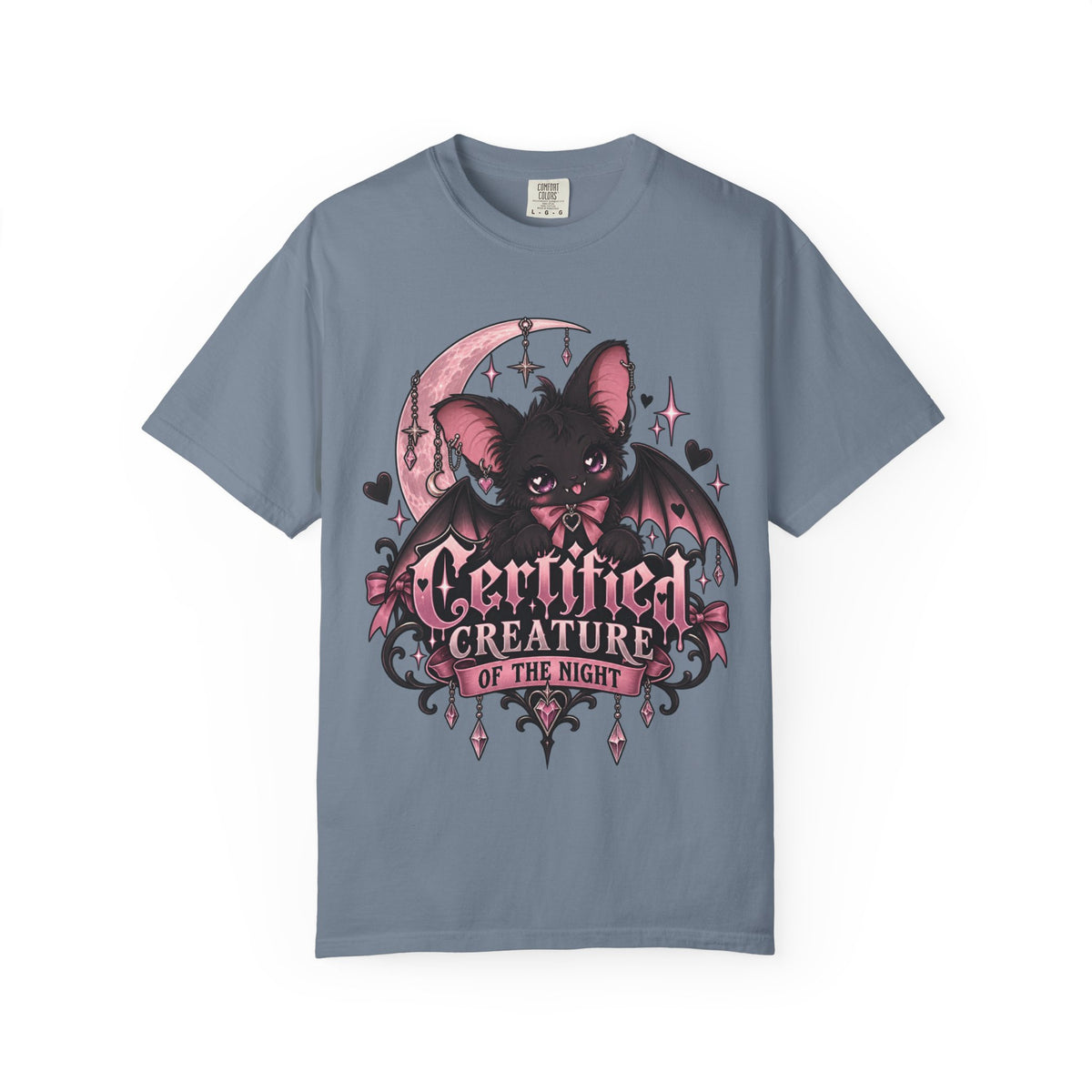 Certified Creature of the Night T-Shirt — Goth Bat Graphic Tee