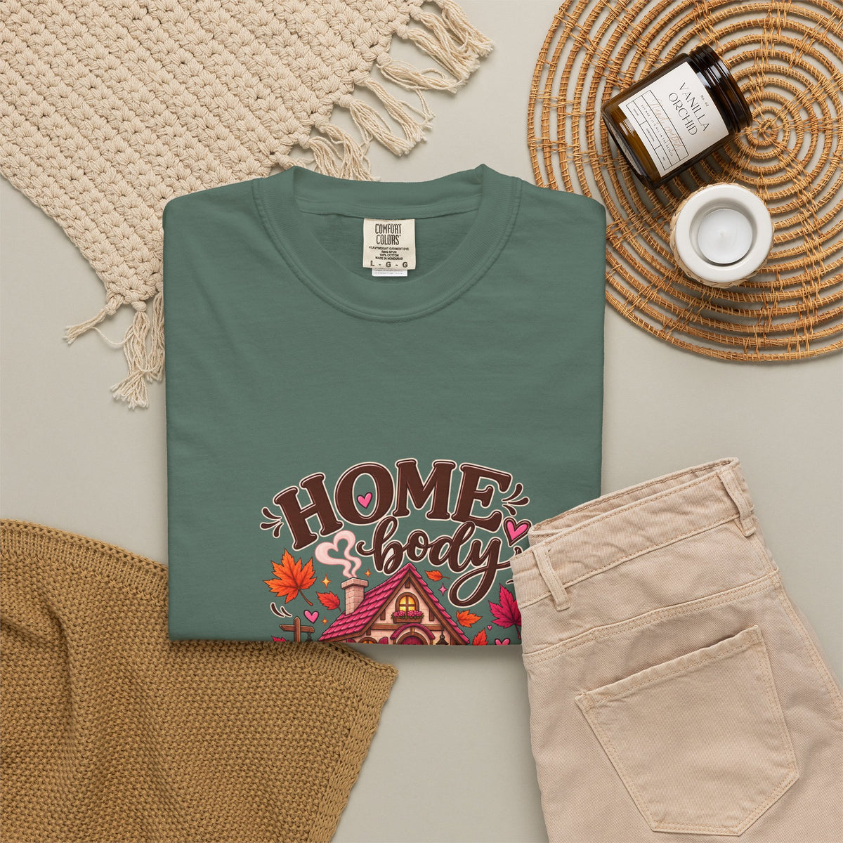 Homebody Season T-Shirt — Cozy Autumn Cabin Fall Graphic Tee