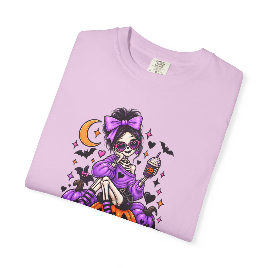 Drop Dead Gorgeous Halloween T-Shirt — Gothic Pumpkin Pinup Tee