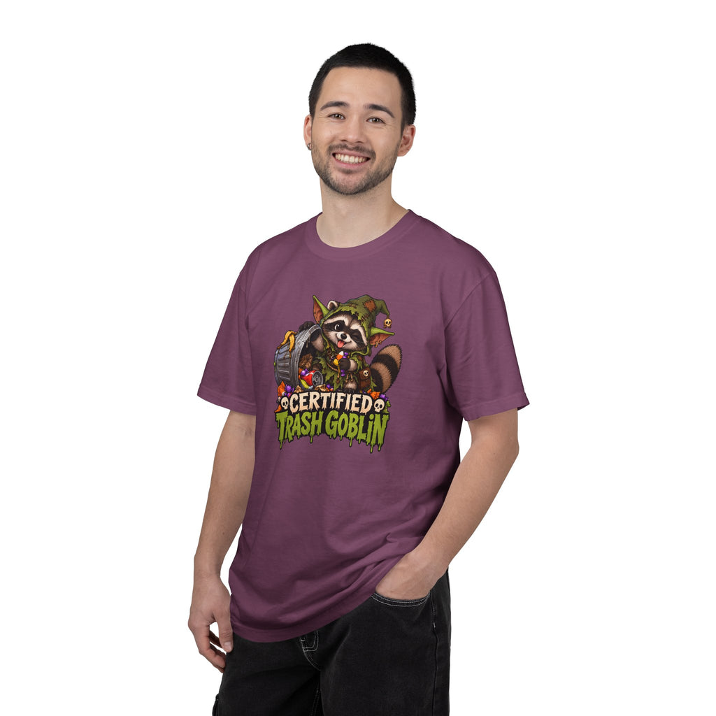 Certified Trash Goblin T-Shirt — Cute Mischief Raccoon Graphic Tee