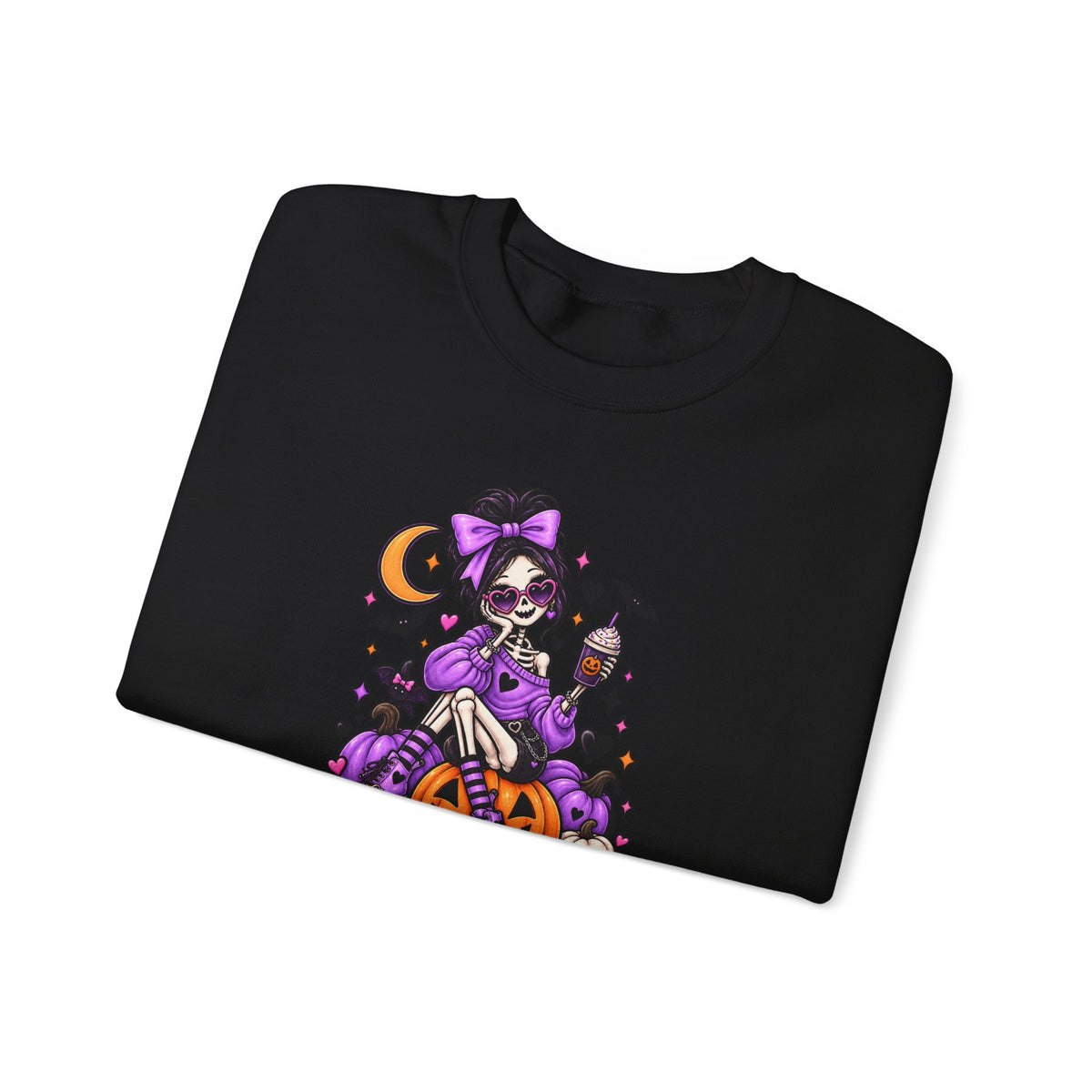 Drop Dead Gorgeous Halloween Sweatshirt — Gothic Pinup Vampire Design