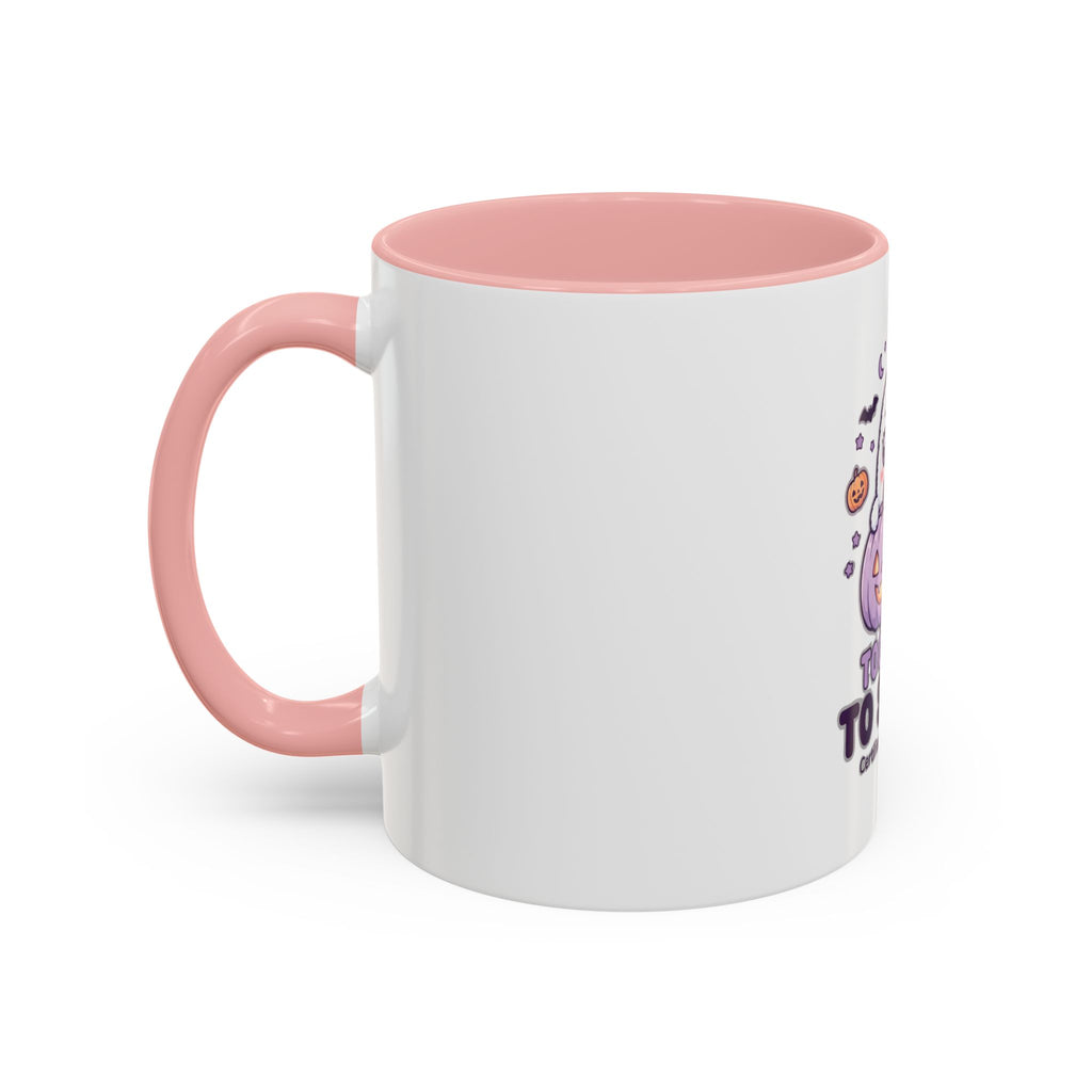 Too Cute to Spook Coffee Mug — Halloween Ghost Pumpkin Accent Mug (11/15oz)
