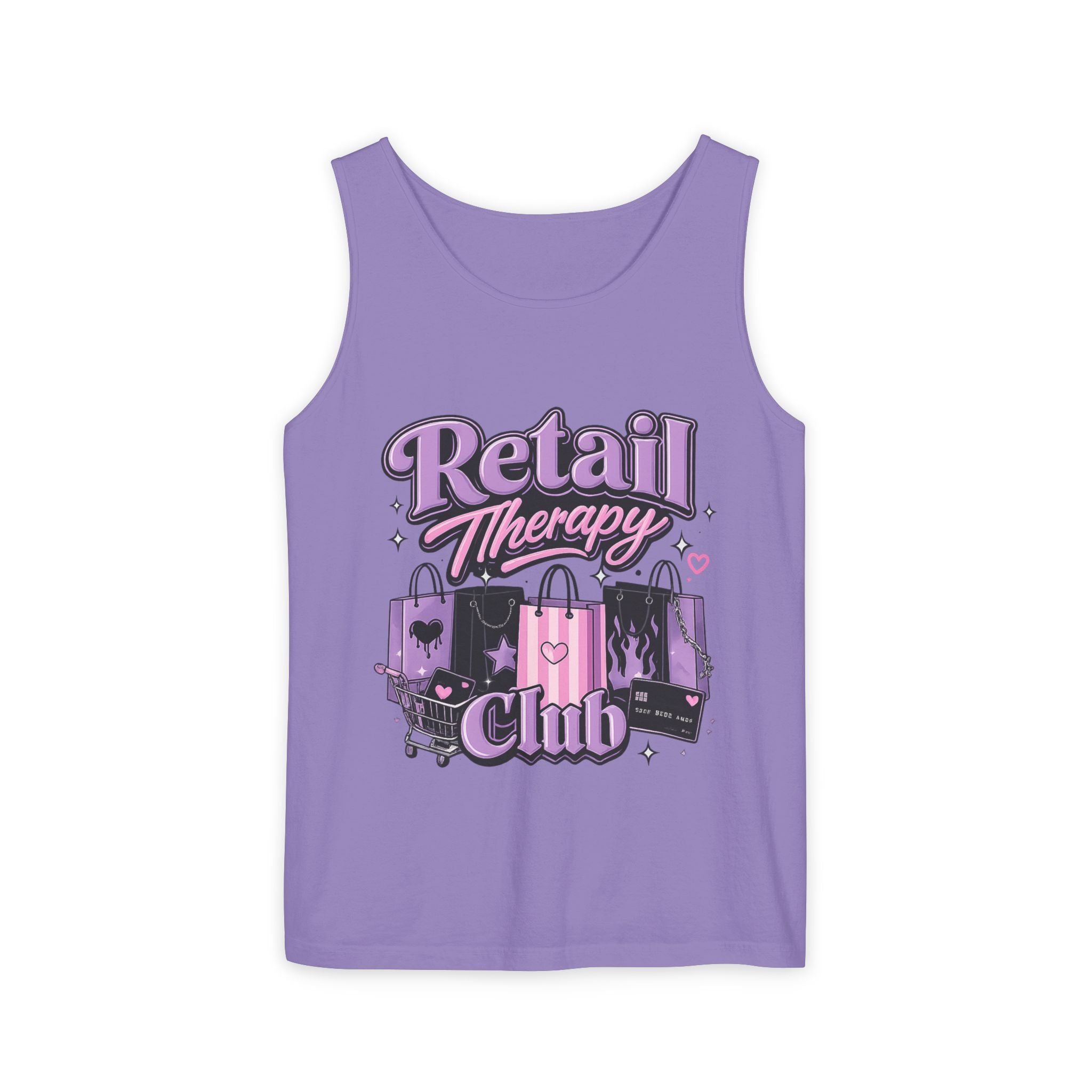 Retail Therapy Club Tank Top — Funny Shopping Lovers Graphic Tank
