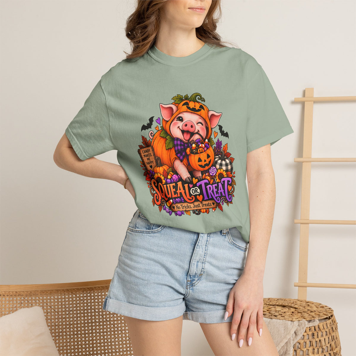 Halloween Pig "Squeal or Treat" T-Shirt