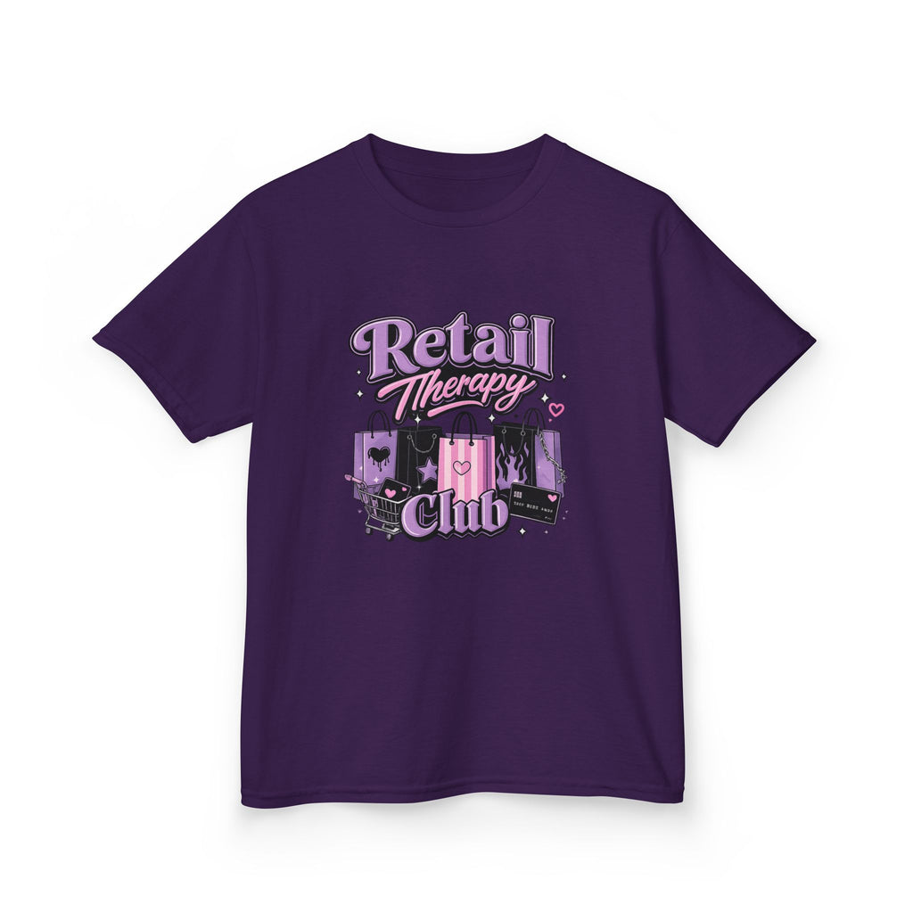 Kids Tee — "Retail Therapy Club" Cute Shopping Shirt