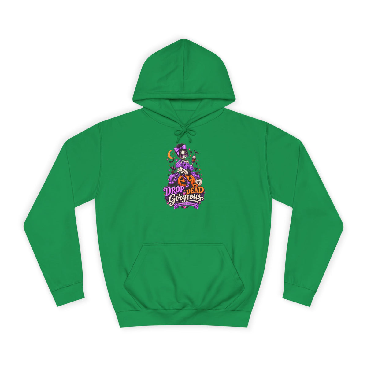 Hoodie - 'Drop Dead Gorgeous' Witchy Purple Graphic Hoodie