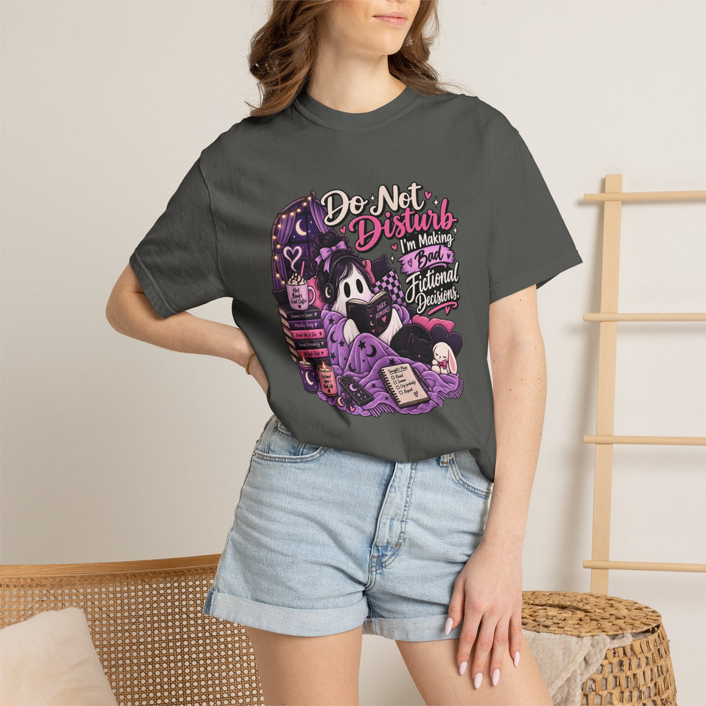 Do Not Disturb T-Shirt — Cute Gothic Reading Ghost Graphic Tee
