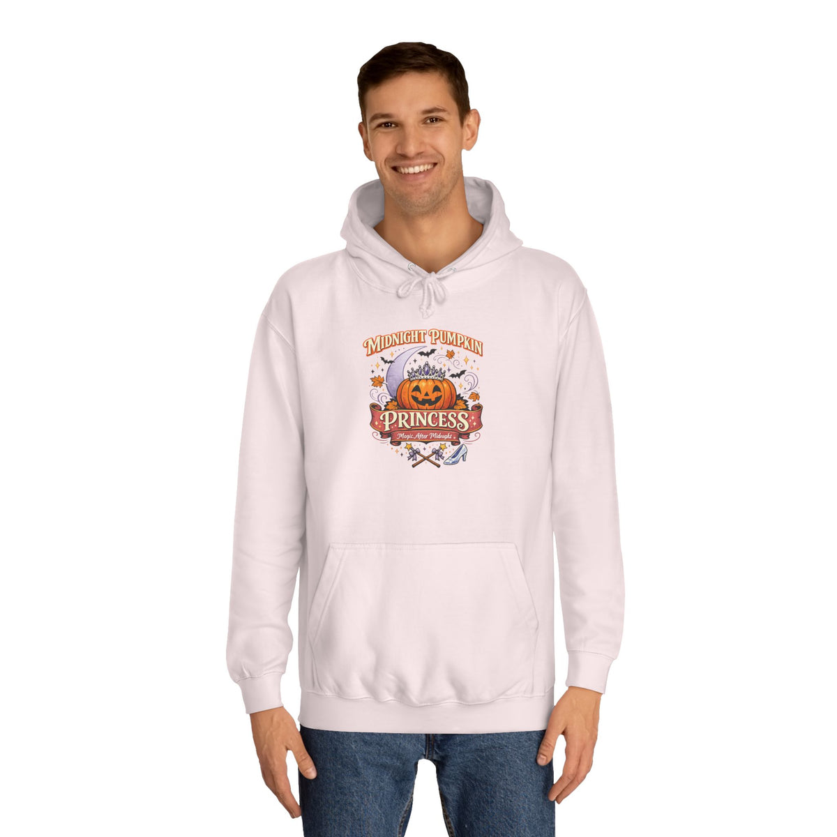 Pumpkin Princess College Hoodie — Fall Halloween Cute Graphic Hoodie