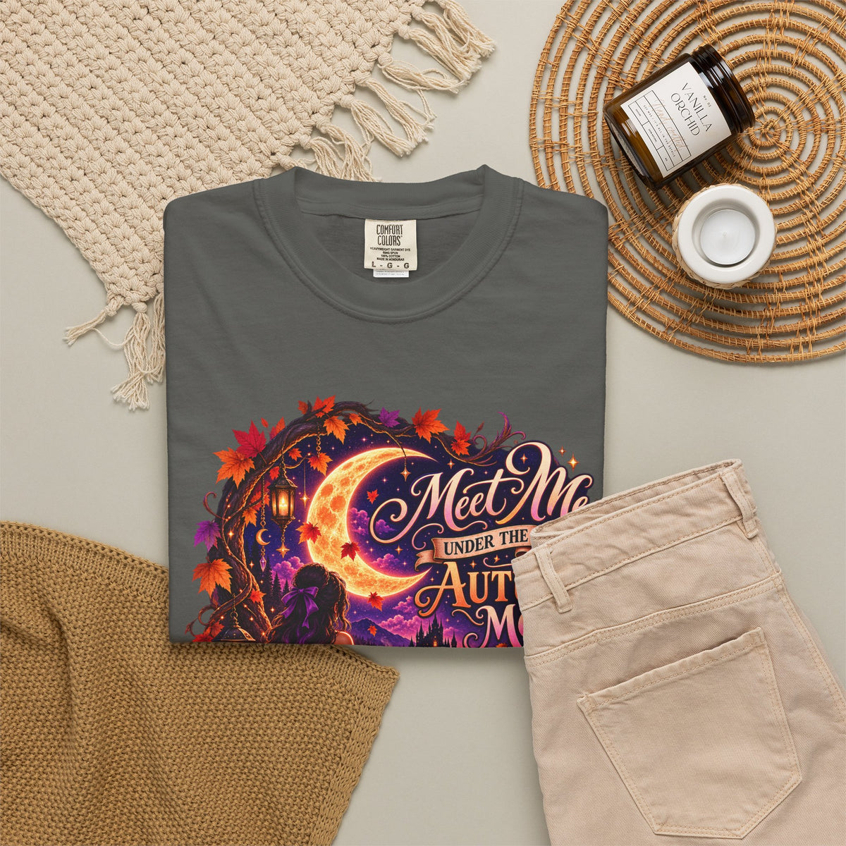 "Meet Me Under the Autumn Moon" Fall Graphic Tee