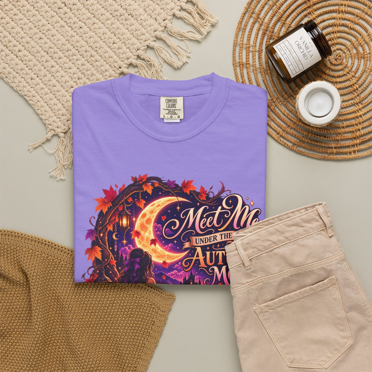 "Meet Me Under the Autumn Moon" Fall Graphic Tee