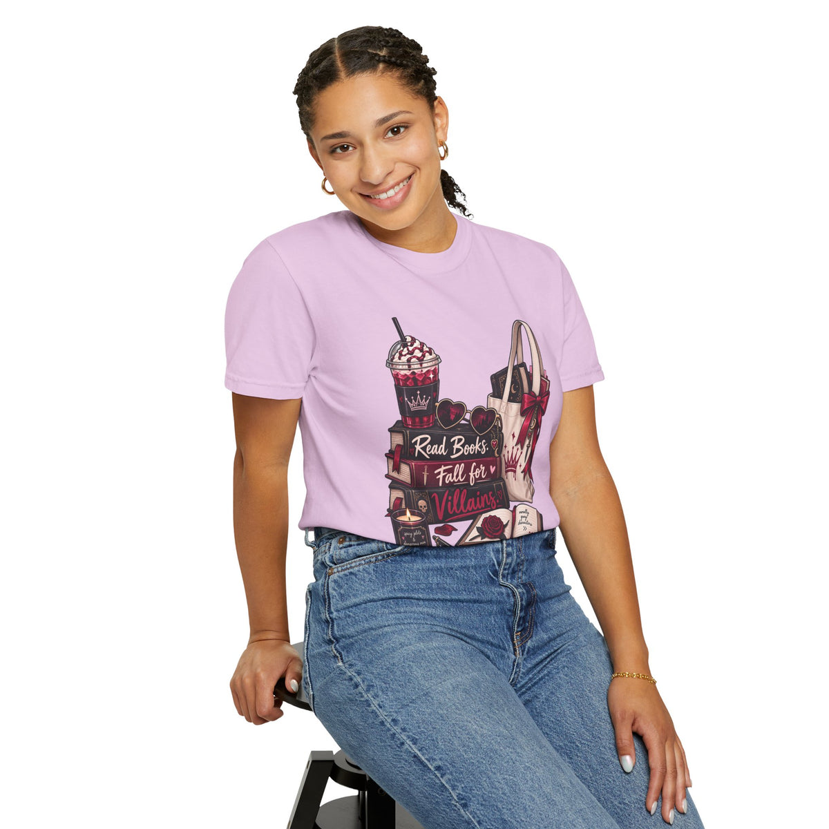 Bookish Villains Graphic T-Shirt — "Read Books I Fall for Villains"