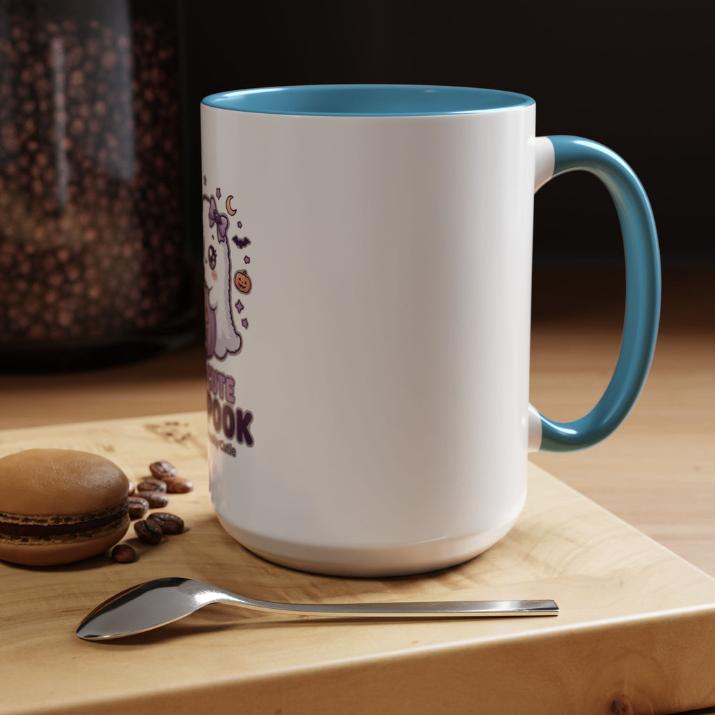 Too Cute to Spook Coffee Mug — Halloween Ghost Pumpkin Accent Mug (11/15oz)