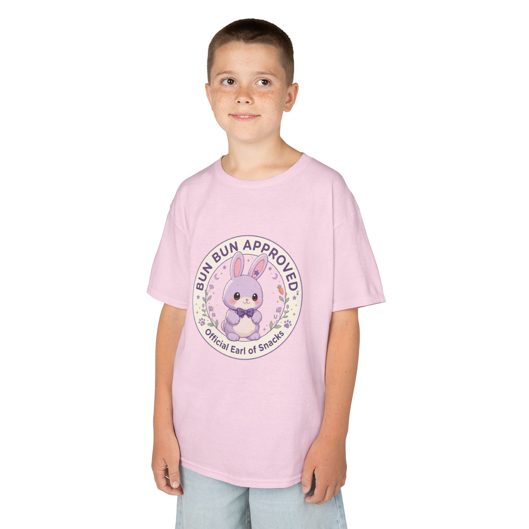 Kids T-Shirt — “Bun Bun Approved: Official Earl of Snuggles” Cute Bunny Graphic