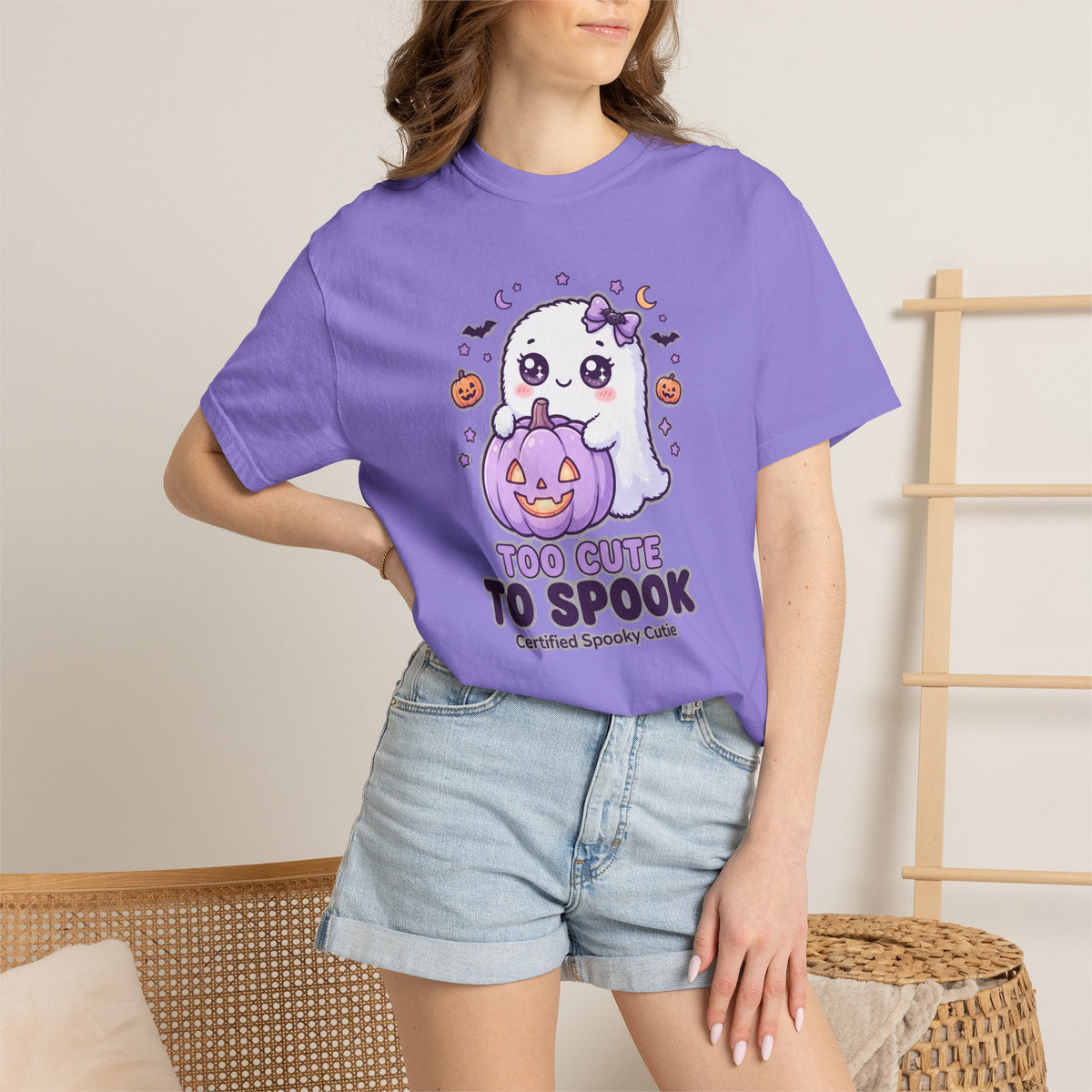 Too Cute to Spook Ghost T-Shirt — Cute Halloween Graphic Tee