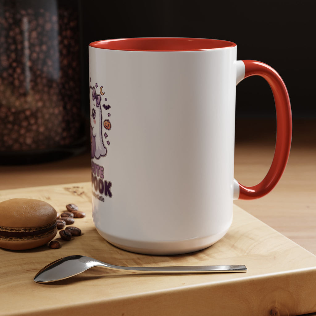 Too Cute to Spook Coffee Mug — Halloween Ghost Pumpkin Accent Mug (11/15oz)