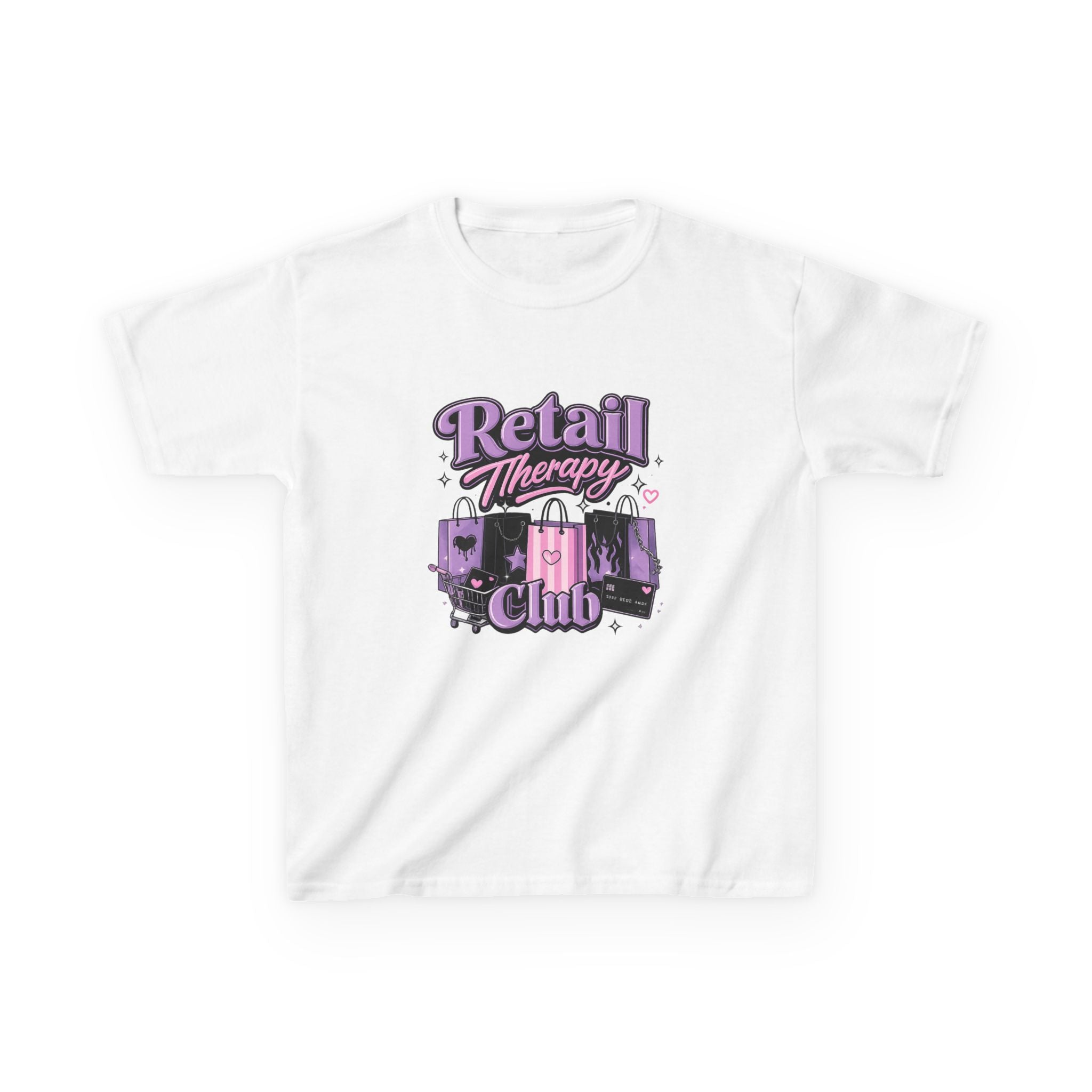 Kids Tee — "Retail Therapy Club" Cute Shopping Shirt