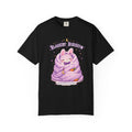 Blanket Burrito T‑Shirt — Cute Bunny Wrapped in Cozy Purple Blanket (Sleepy Comfort, Gift for Animal Lovers)