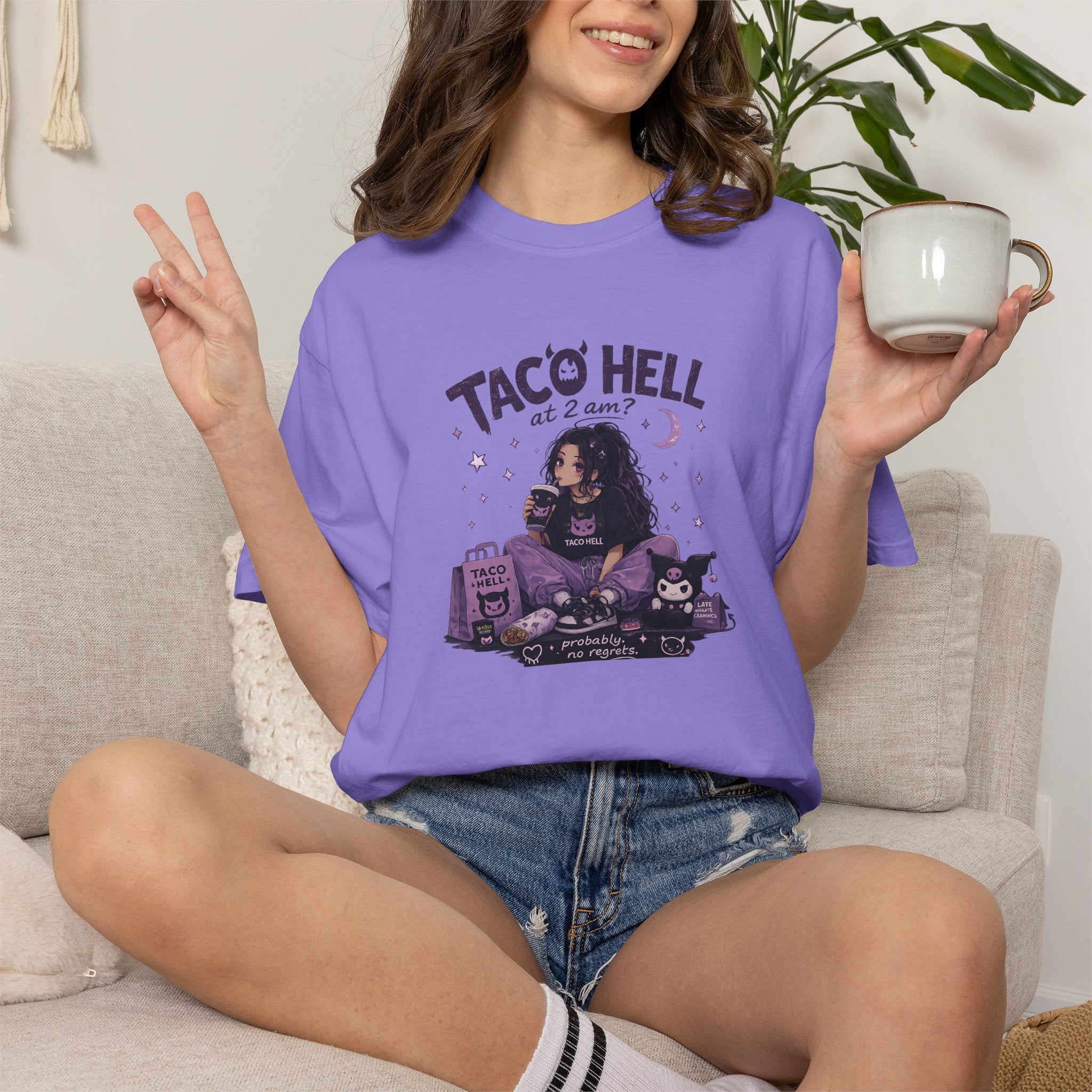 T-Shirt — "Taco Hell" Goth Taco Lover Graphic Tee