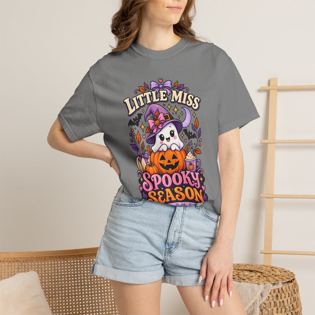 T-Shirt — "Little Miss Spooky Season" Halloween Graphic Tee