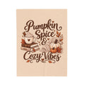Pumpkin Spice & Cozy Vibes Velveteen Plush Blanket