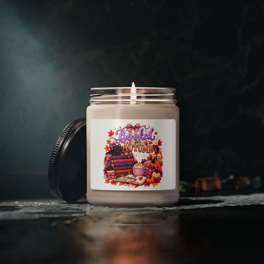 Booked for Autumn Scented Soy Candle — Cozy Fall Reading Gift (9oz)