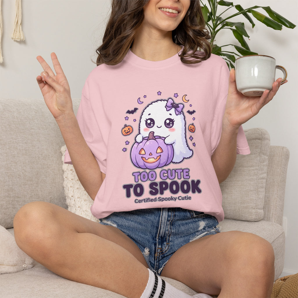 Too Cute to Spook Ghost T-Shirt — Cute Halloween Graphic Tee