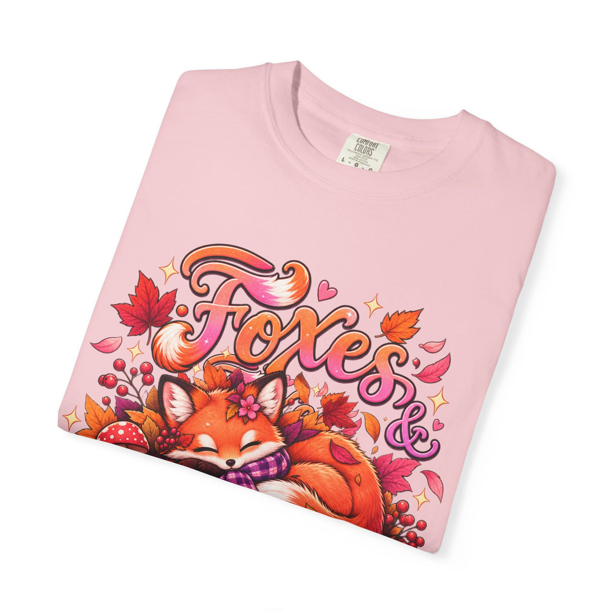 Foxes & Falling Leaves T-Shirt — Cozy Autumn Fox Graphic Tee