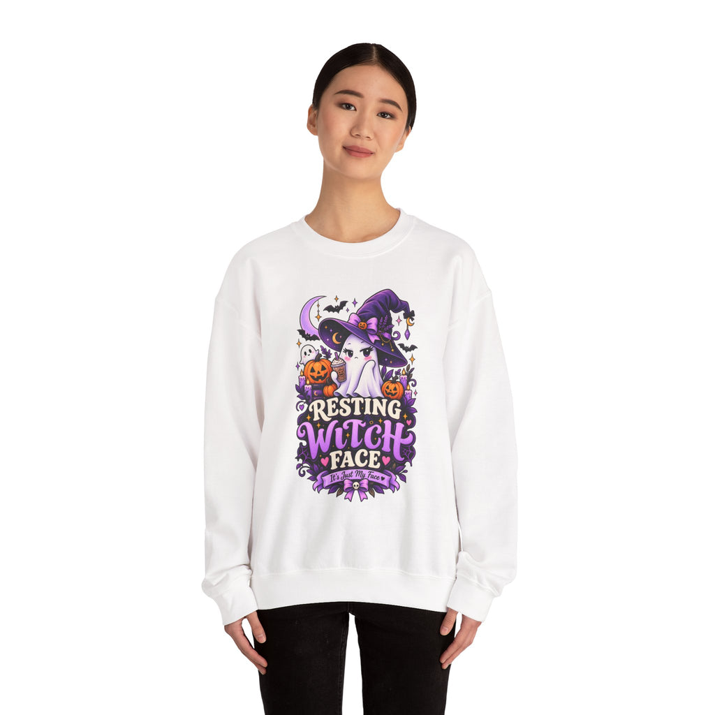 Sweatshirt — "Resting Witch Face" Halloween Crewneck