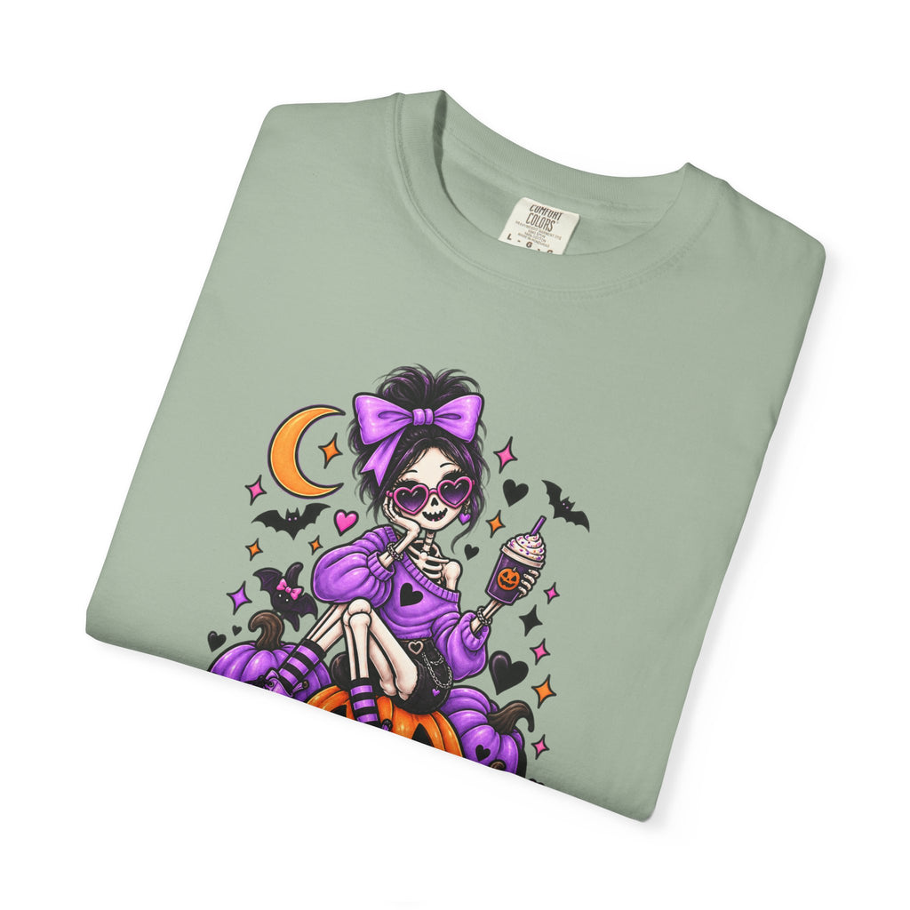 Drop Dead Gorgeous Halloween T-Shirt — Gothic Pumpkin Pinup Tee