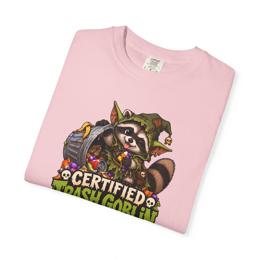 Certified Trash Goblin T-Shirt — Cute Mischief Raccoon Graphic Tee