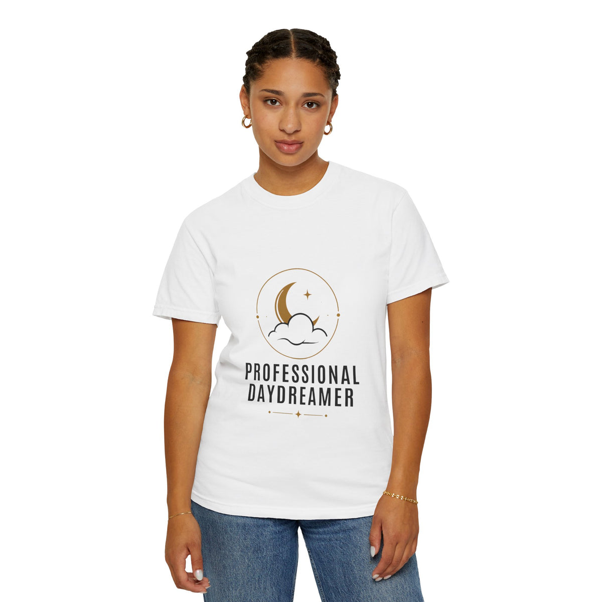 Professional Daydreamer T-Shirt — Moon & Cloud Graphic Tee