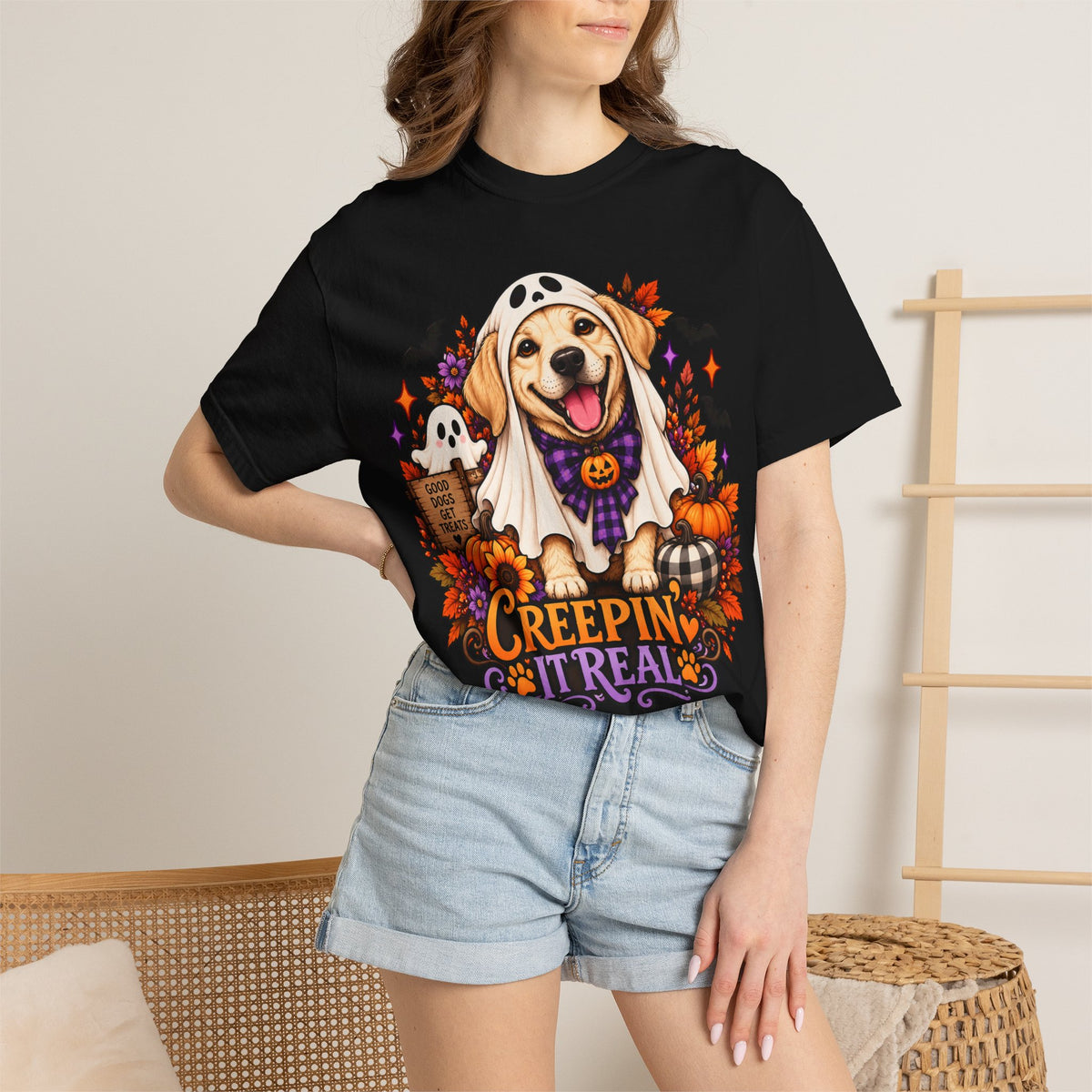 "Creepin' It Real" Ghost Pup T-Shirt