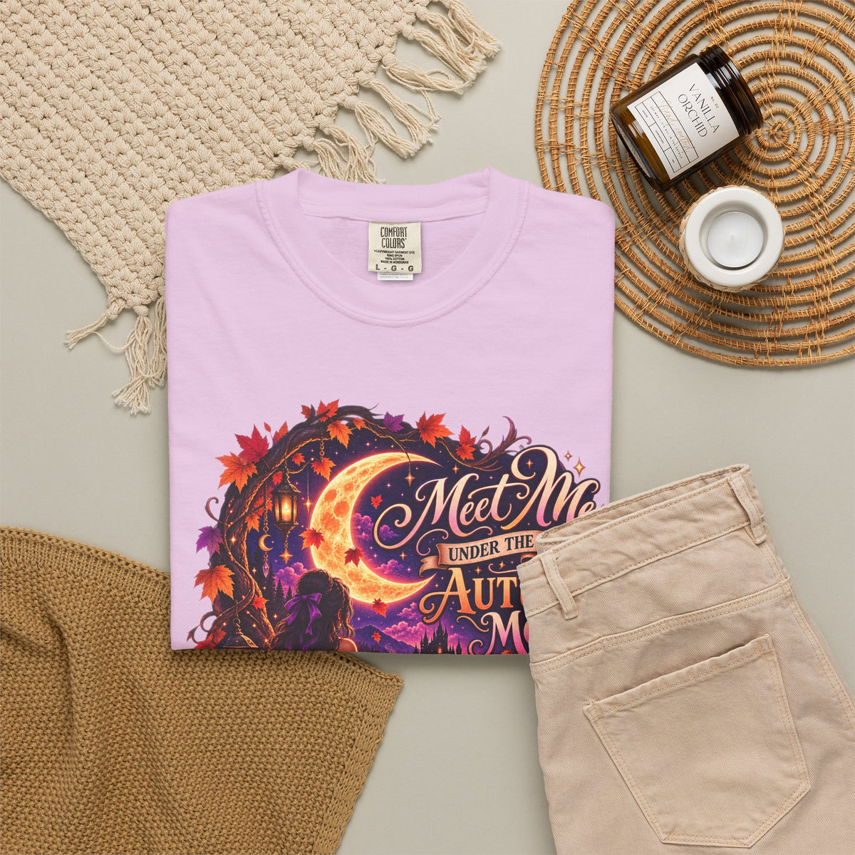 "Meet Me Under the Autumn Moon" Fall Graphic Tee