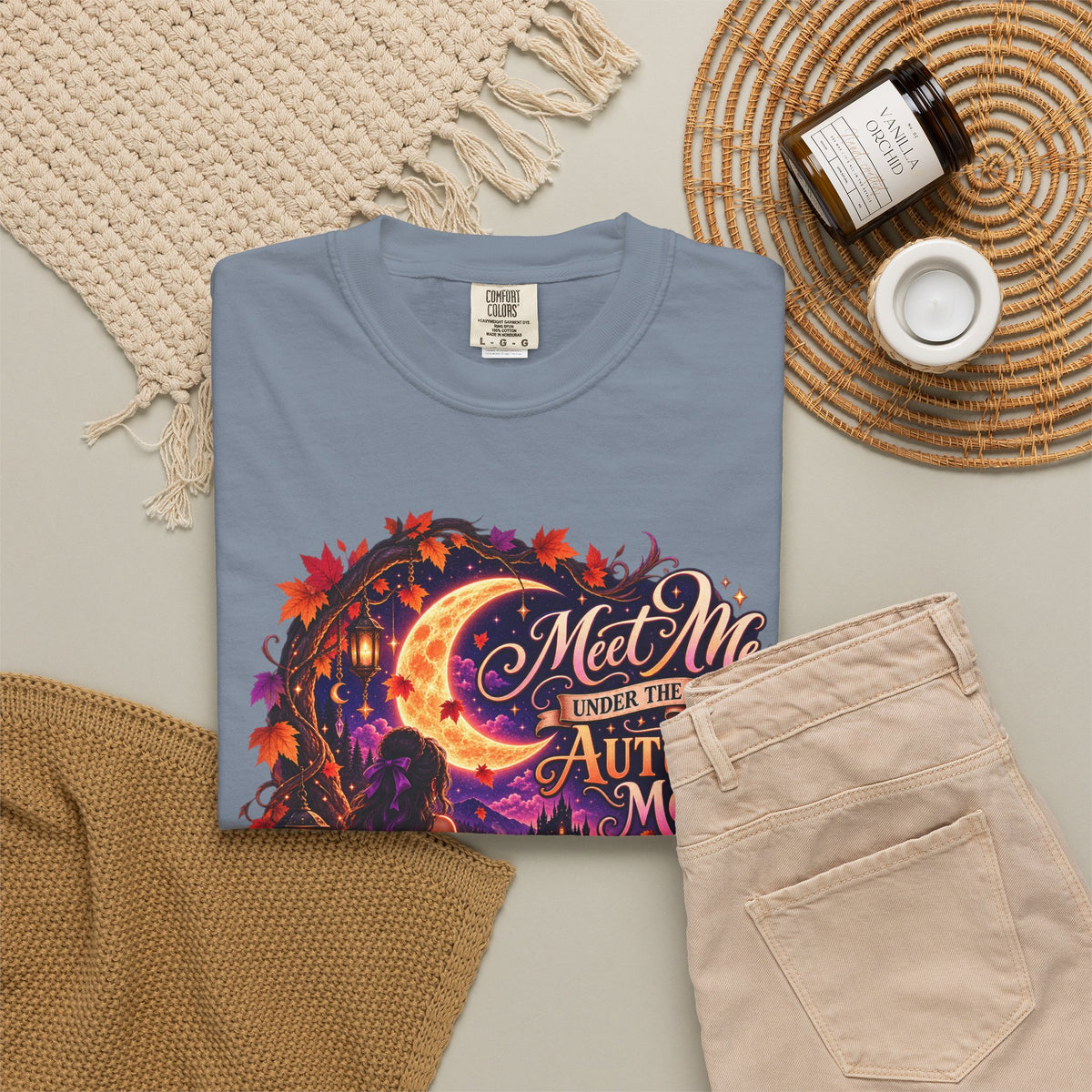 "Meet Me Under the Autumn Moon" Fall Graphic Tee
