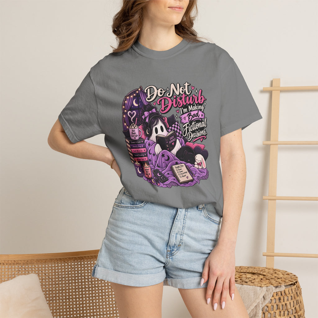 Do Not Disturb T-Shirt — Cute Gothic Reading Ghost Graphic Tee