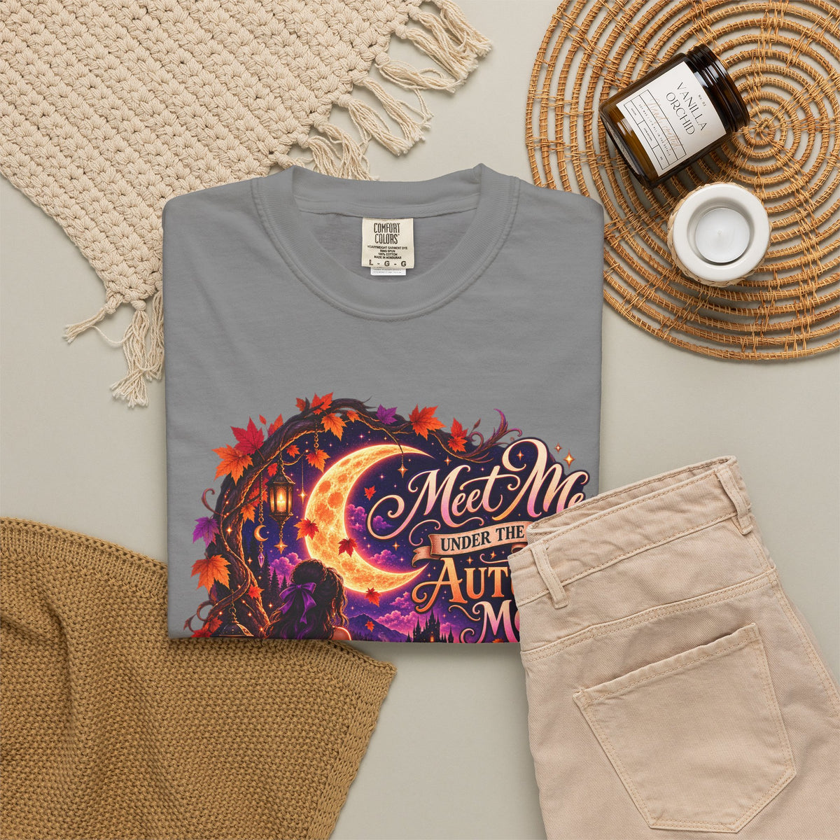 "Meet Me Under the Autumn Moon" Fall Graphic Tee