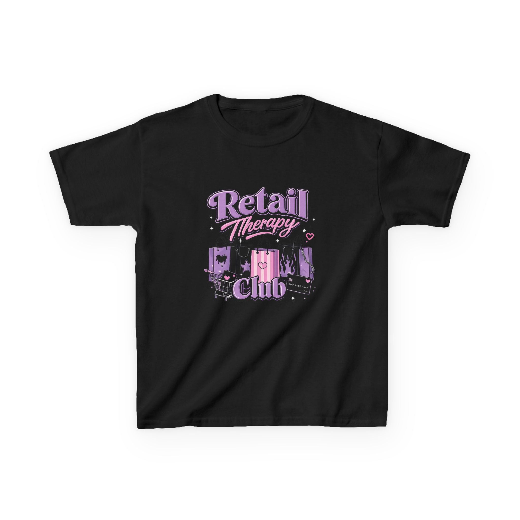 Kids Tee — "Retail Therapy Club" Cute Shopping Shirt