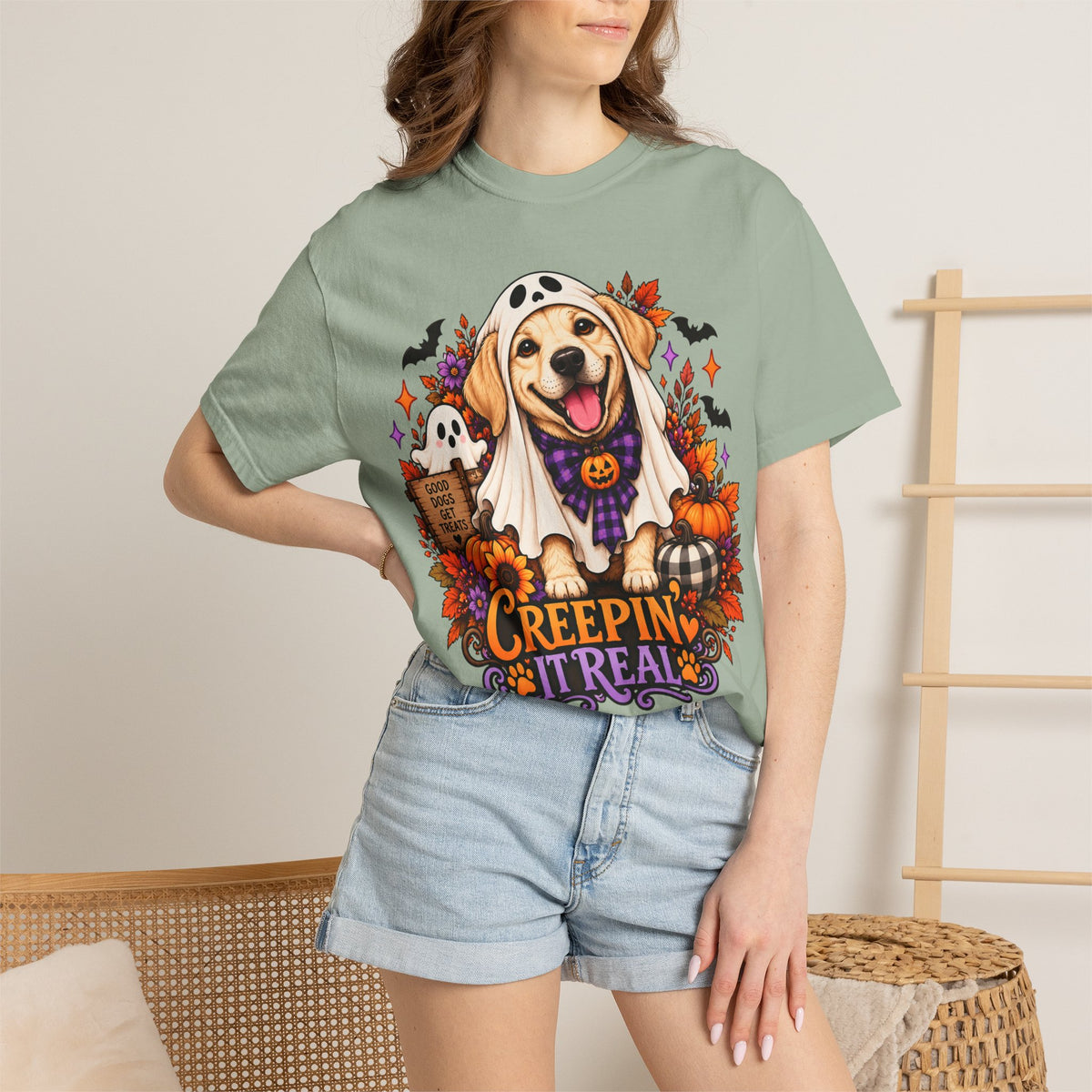 "Creepin' It Real" Ghost Pup T-Shirt