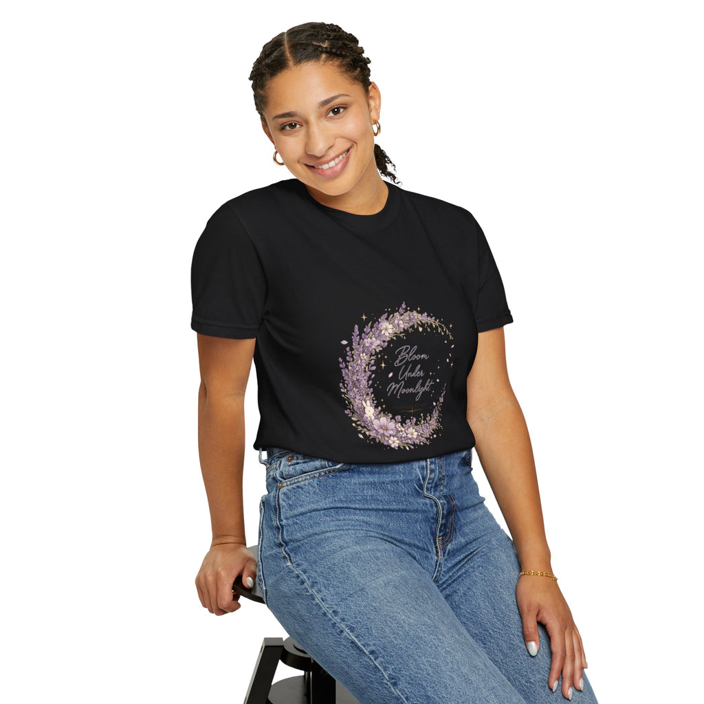 "Bloom Under Moonlight" Botanical Tee
