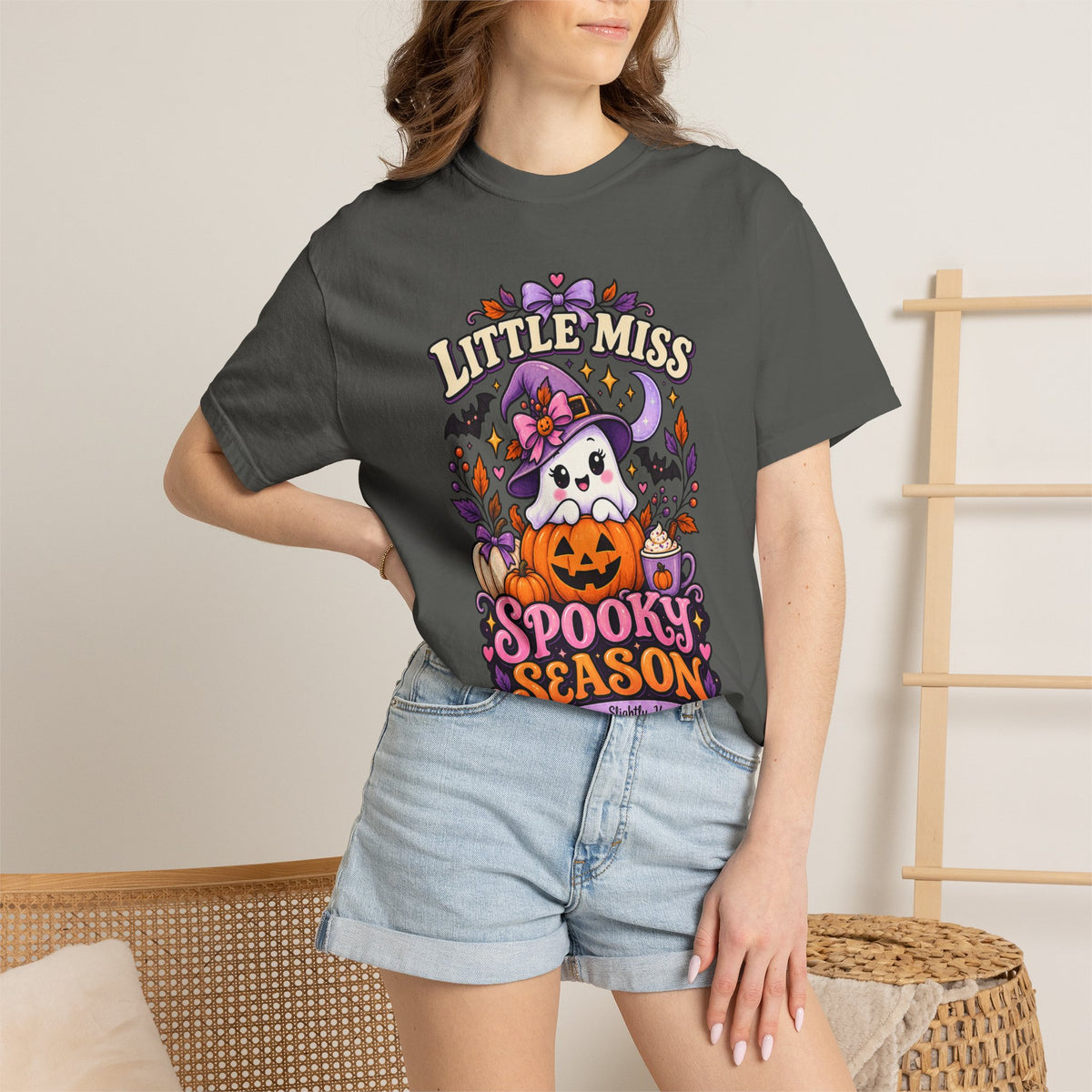 T-Shirt — "Little Miss Spooky Season" Halloween Graphic Tee