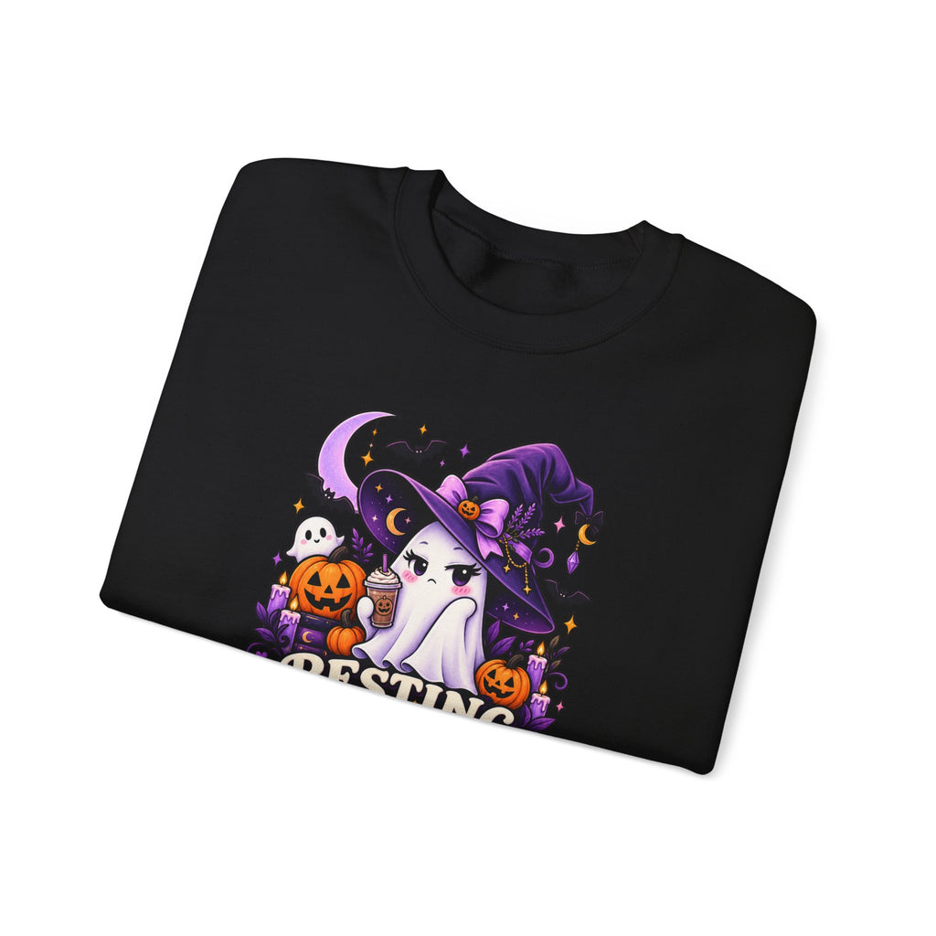 Sweatshirt — "Resting Witch Face" Halloween Crewneck