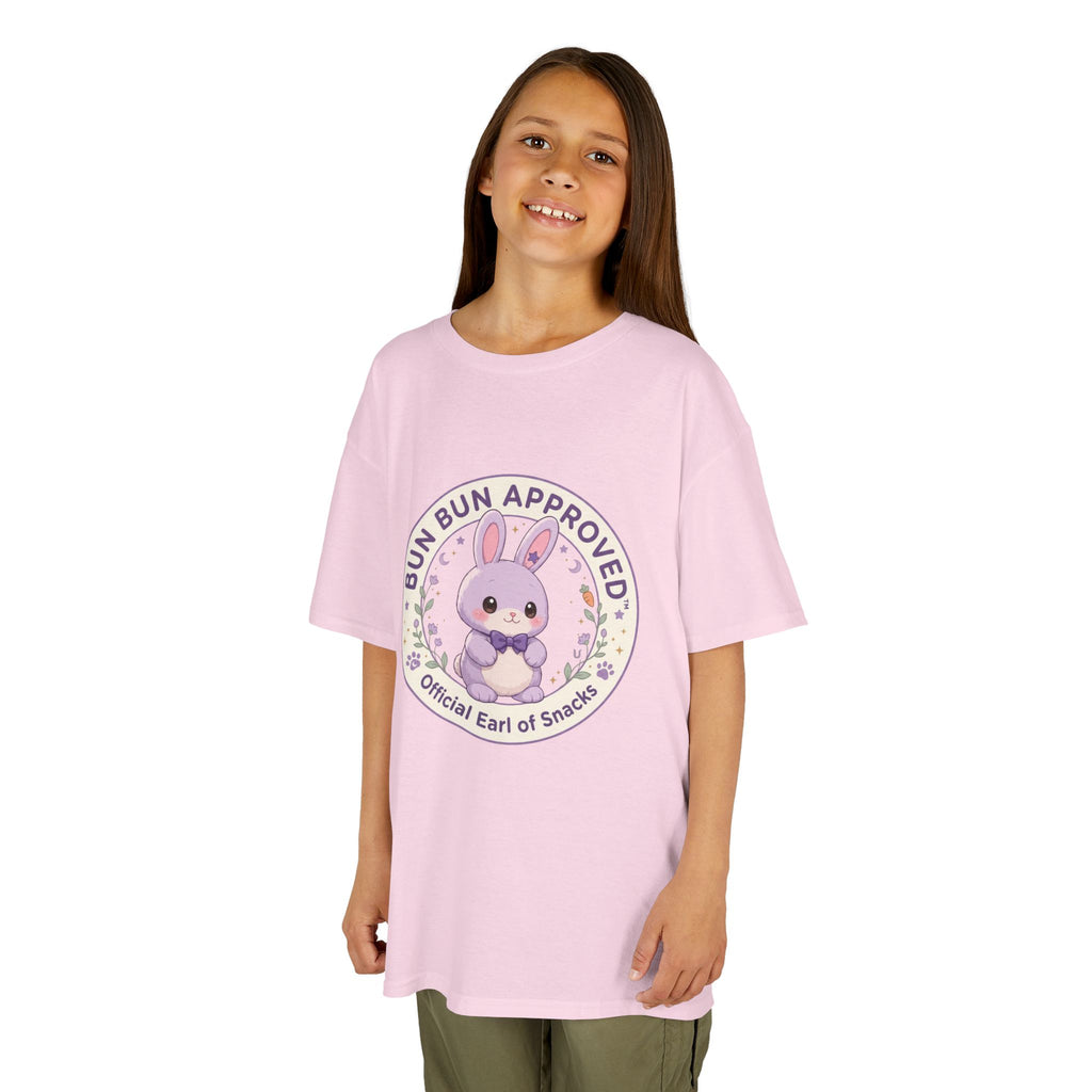 Kids T-Shirt — “Bun Bun Approved: Official Earl of Snuggles” Cute Bunny Graphic